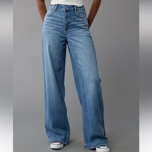 American Eagle super high-rise baggy wide leg sz 12